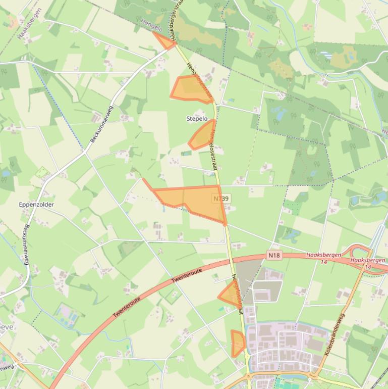 Kaart van postcodegebied 7482AB.