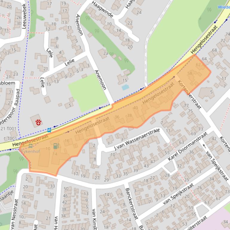 Kaart van postcodegebied 7482AC.