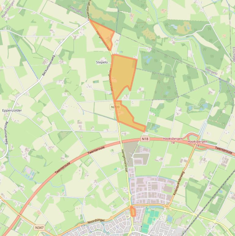 Kaart van postcodegebied 7482AE.