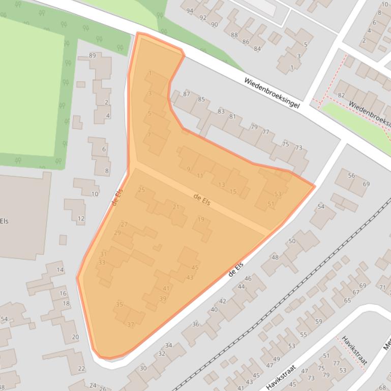 Kaart van postcodegebied 7482BA.