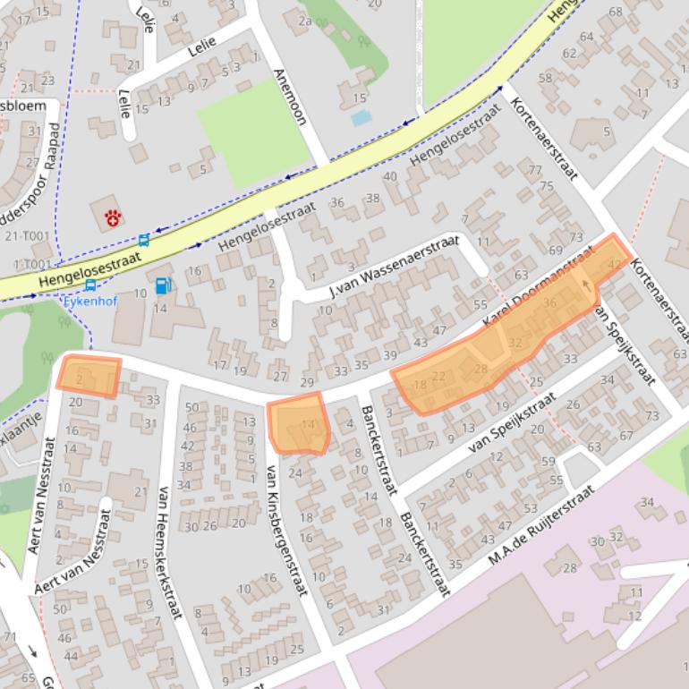 Kaart van postcodegebied 7482BL.