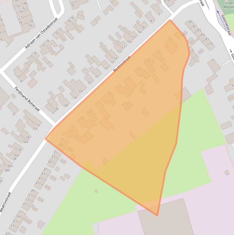 Kaart van postcodegebied 7482CS.