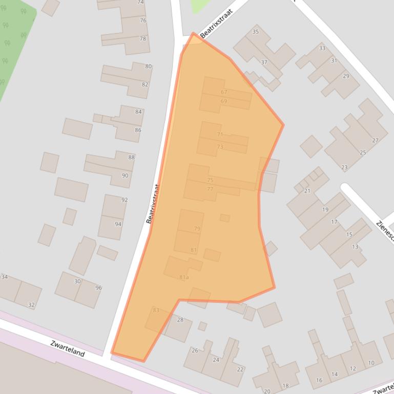 Kaart van postcodegebied 7482CV.