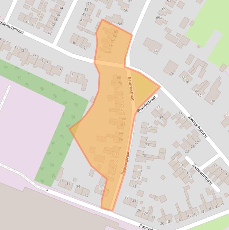 Kaart van postcodegebied 7482CZ.