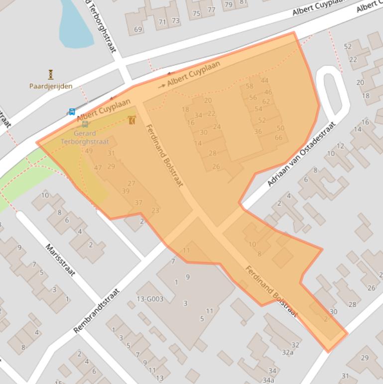 Kaart van postcodegebied 7482EB.