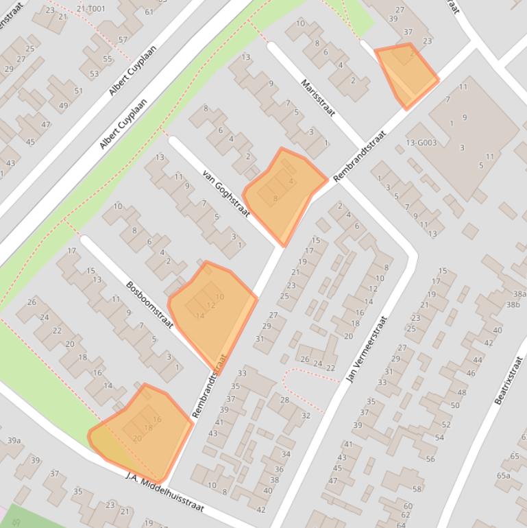 Kaart van postcodegebied 7482ED.