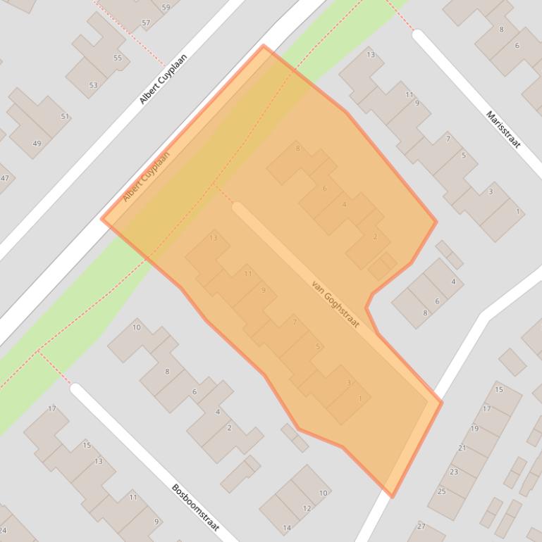 Kaart van postcodegebied 7482EJ.