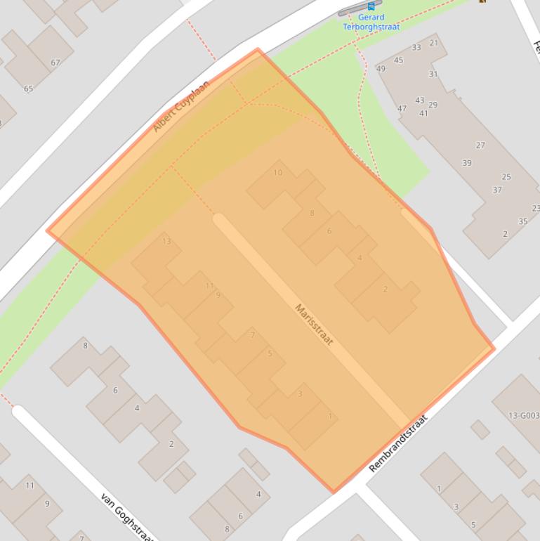 Kaart van postcodegebied 7482EK.