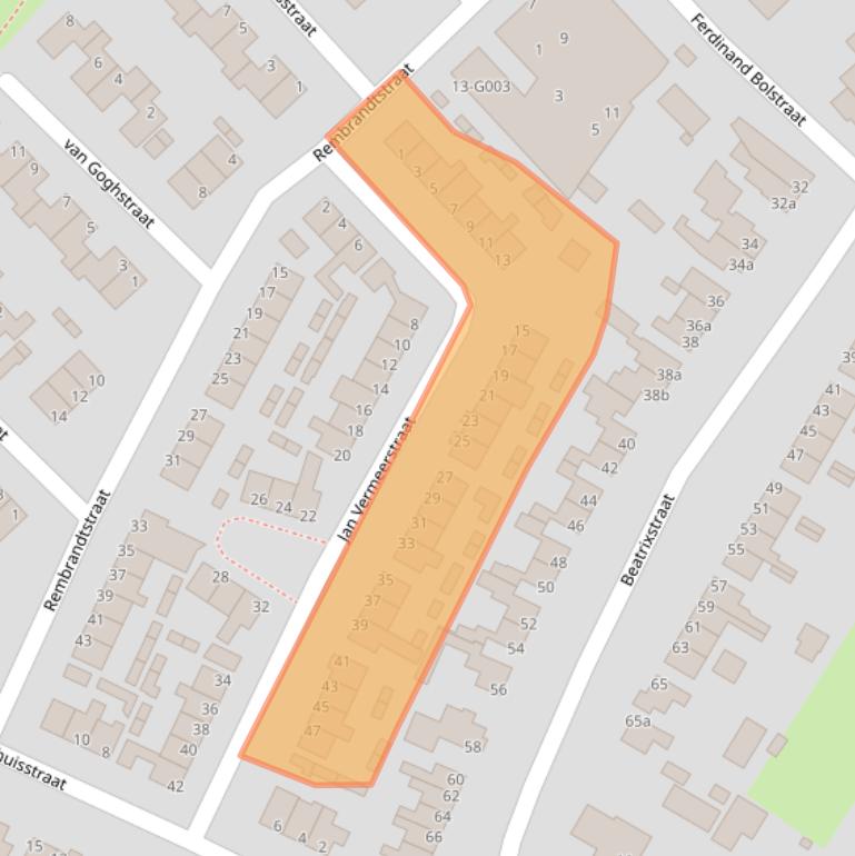 Kaart van postcodegebied 7482EM.