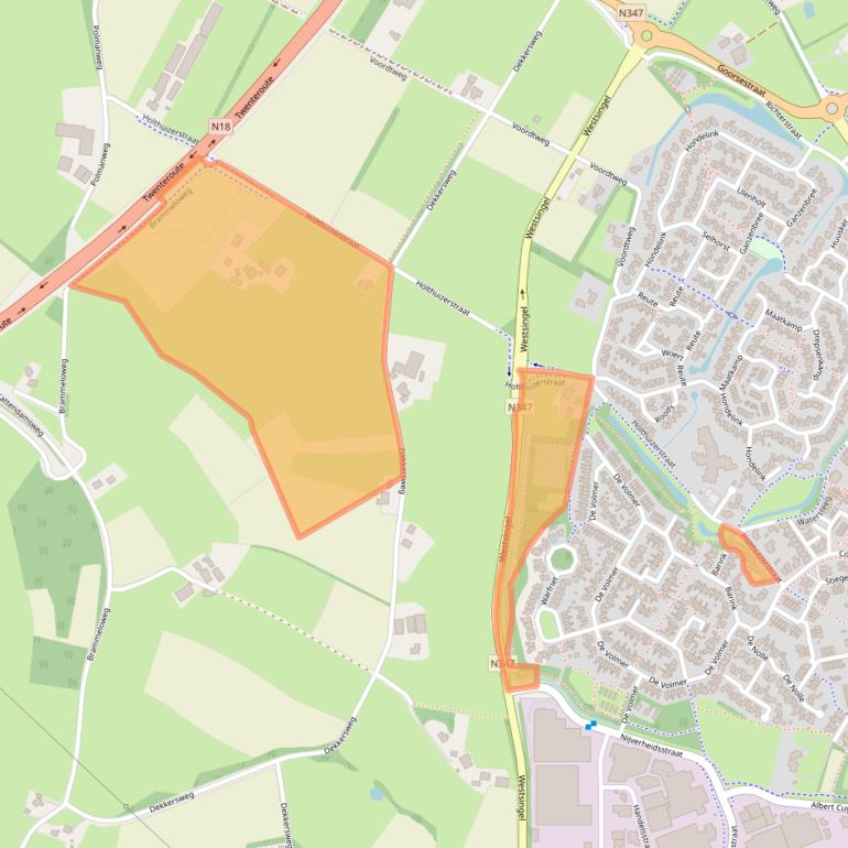 Kaart van postcodegebied 7482ES.