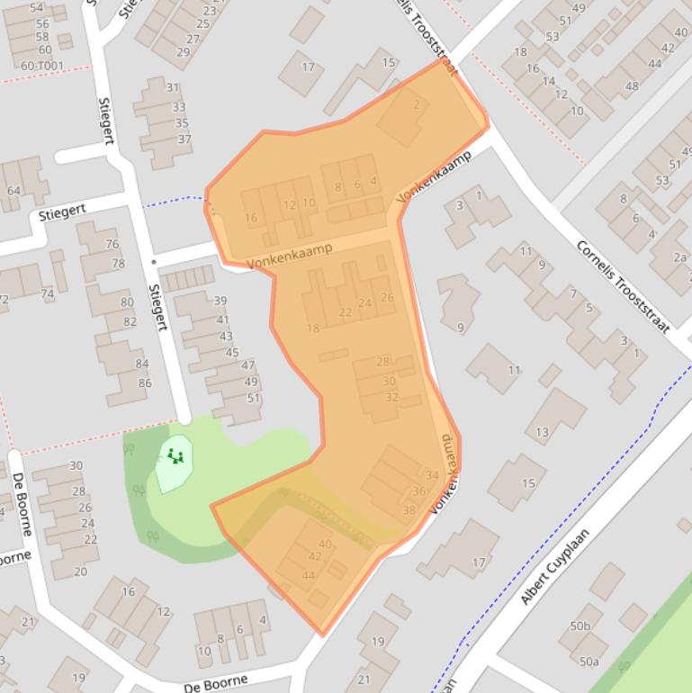 Kaart van postcodegebied 7482GA.