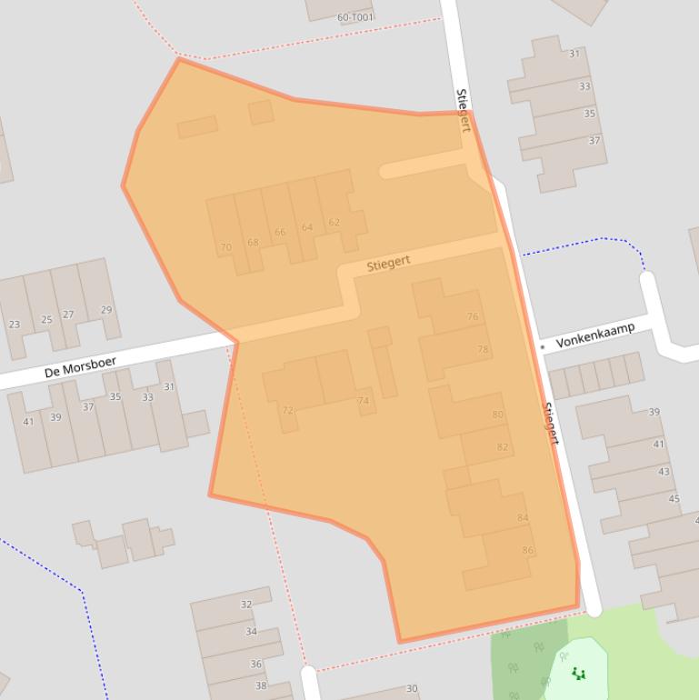 Kaart van postcodegebied 7482GE.