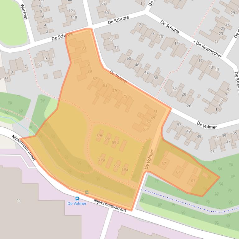 Kaart van postcodegebied 7482HE.