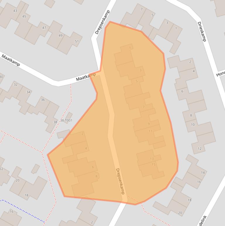 Kaart van postcodegebied 7482KE.