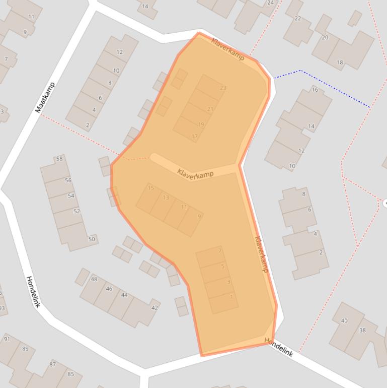 Kaart van postcodegebied 7482KL.