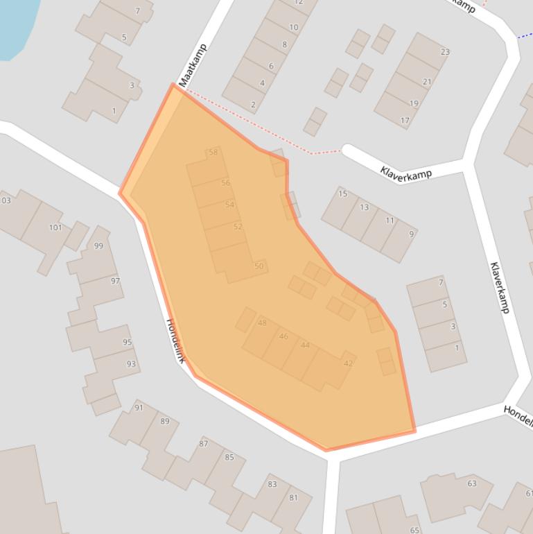 Kaart van postcodegebied 7482KN.