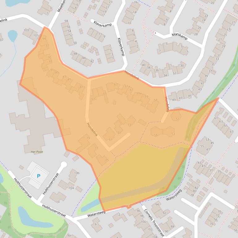 Kaart van postcodegebied 7482KP.