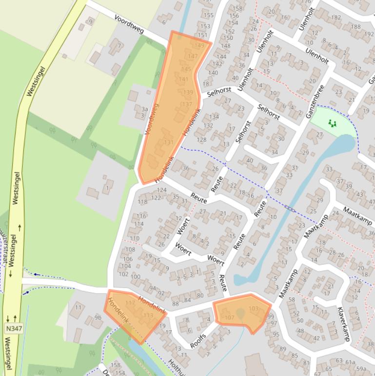 Kaart van postcodegebied 7482KR.