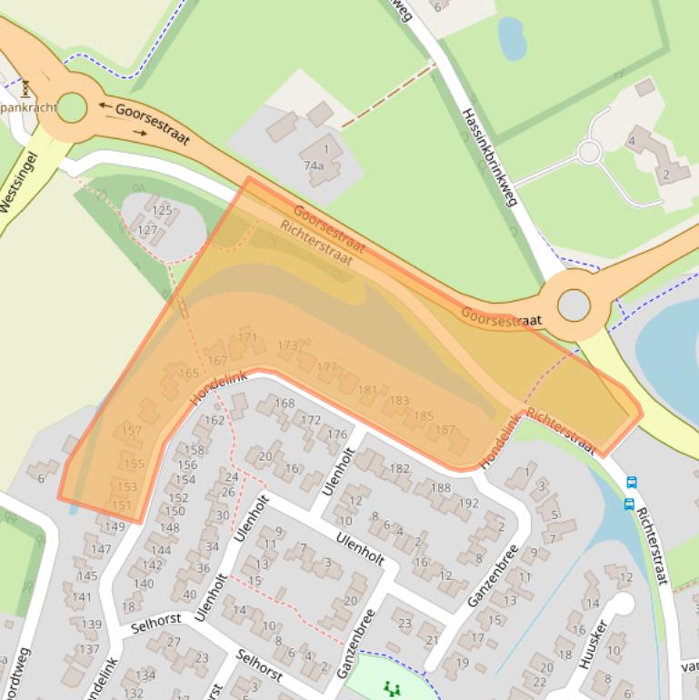 Kaart van postcodegebied 7482KT.