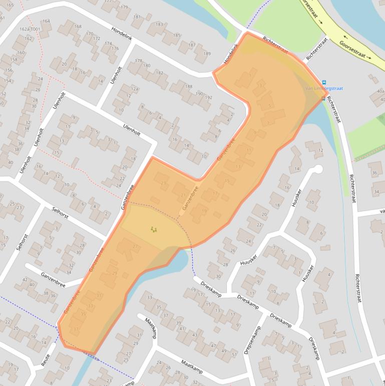 Kaart van postcodegebied 7482LD.