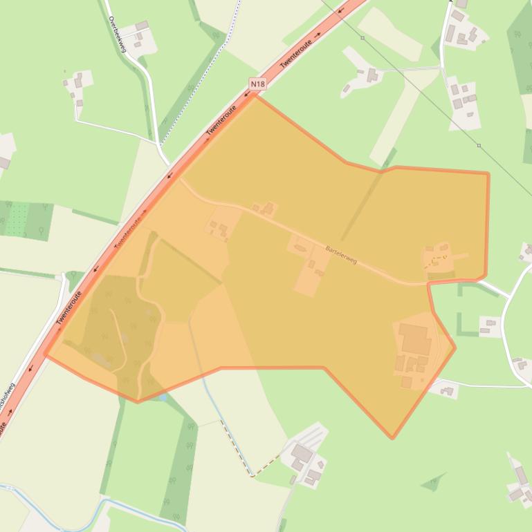 Kaart van postcodegebied 7482MA.