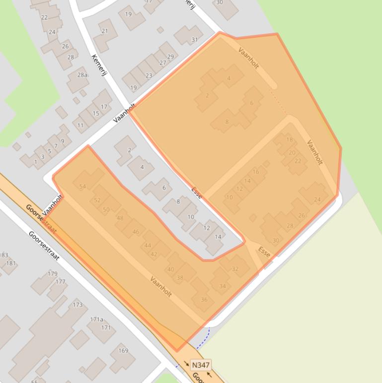 Kaart van postcodegebied 7482MZ.