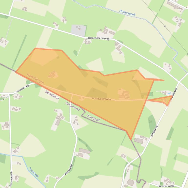 Kaart van postcodegebied 7482PC.