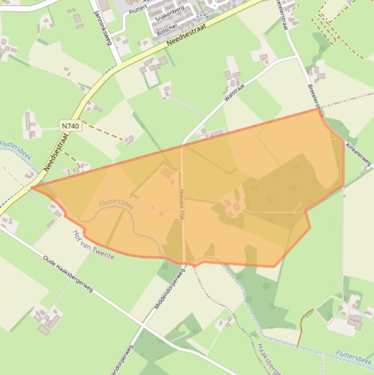 Kaart van postcodegebied 7482PE.