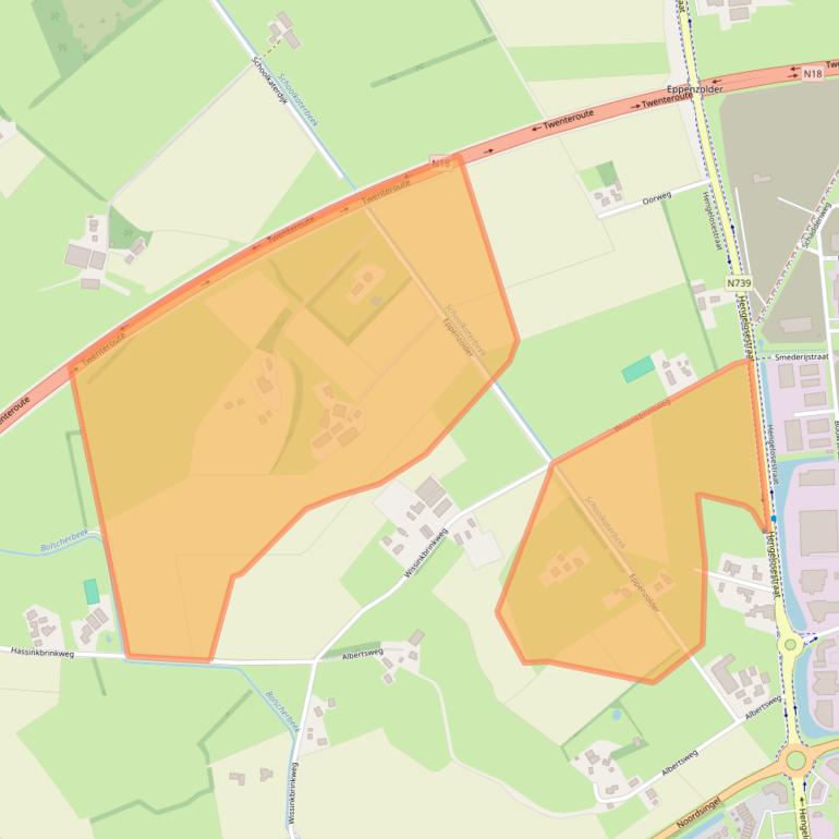 Kaart van postcodegebied 7482RA.