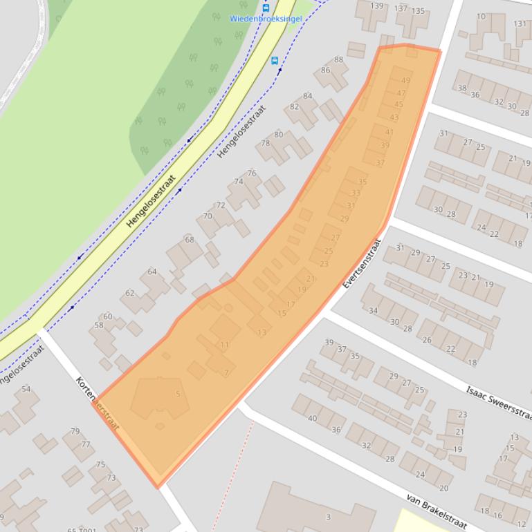 Kaart van postcodegebied 7482VJ.