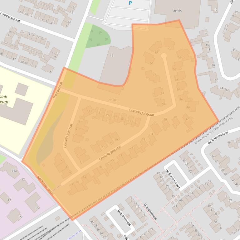 Kaart van postcodegebied 7482VZ.