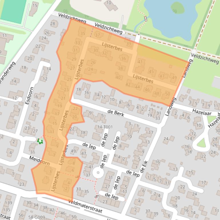 Kaart van postcodegebied 7482WG.