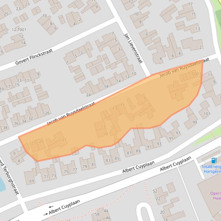 Kaart van postcodegebied 7482XA.