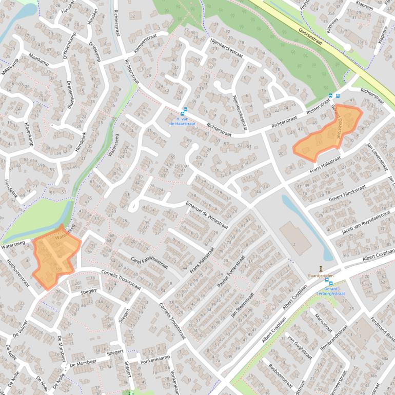 Kaart van postcodegebied 7482XG.