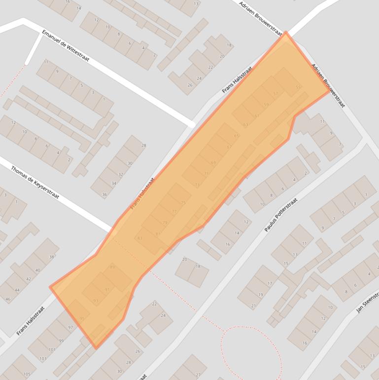 Kaart van postcodegebied 7482XL.