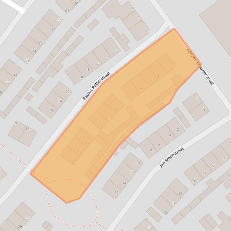 Kaart van postcodegebied 7482ZA.