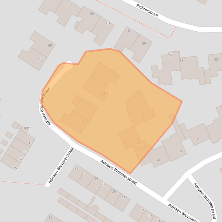 Kaart van postcodegebied 7482ZK.