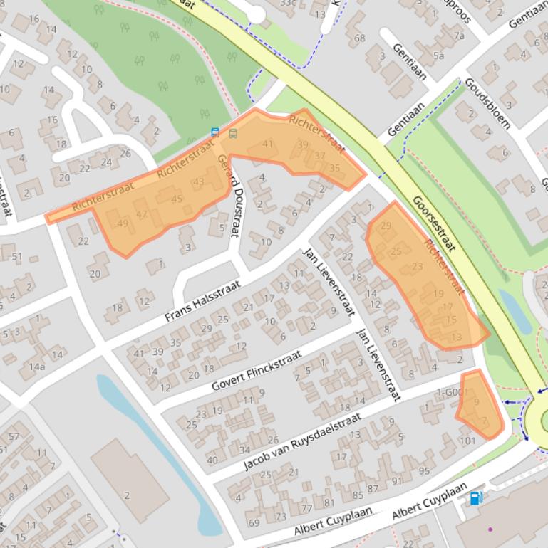 Kaart van postcodegebied 7482ZT.