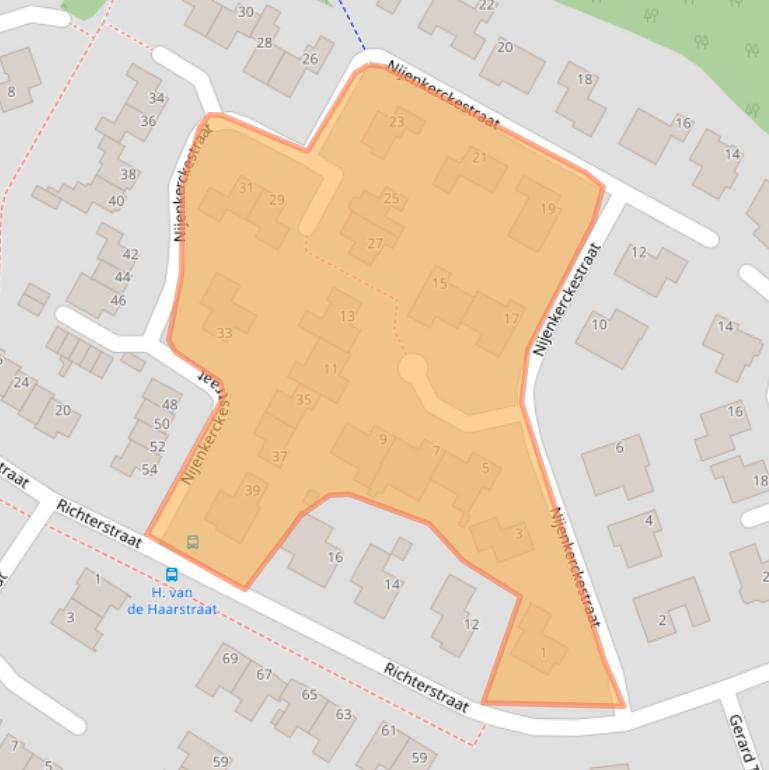 Kaart van postcodegebied 7482ZX.