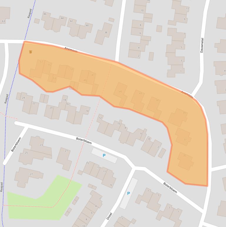 Kaart van postcodegebied 7483AC.