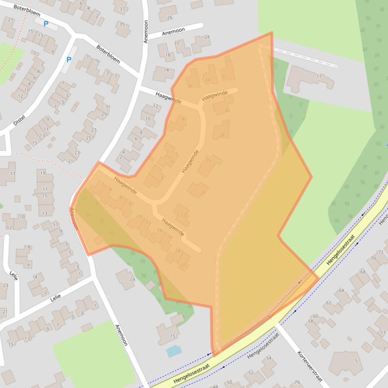 Kaart van postcodegebied 7483AD.