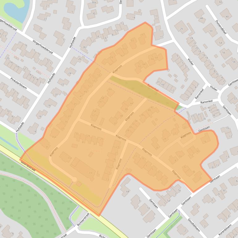 Kaart van postcodegebied 7483AR.