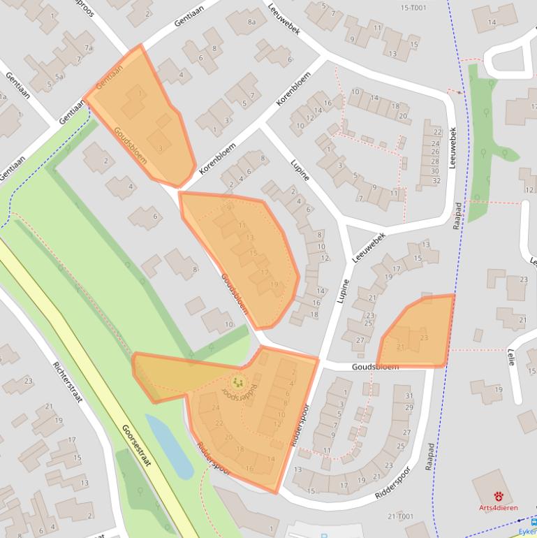 Kaart van postcodegebied 7483AW.