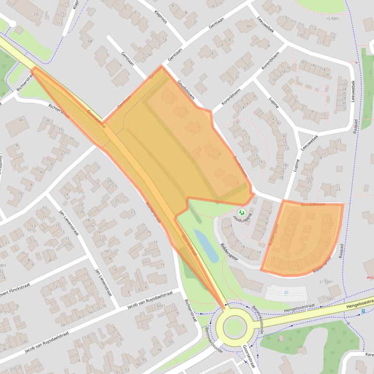 Kaart van postcodegebied 7483AX.