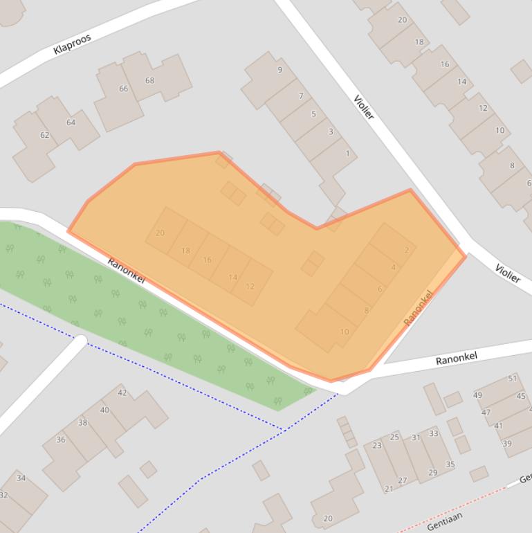 Kaart van postcodegebied 7483BB.