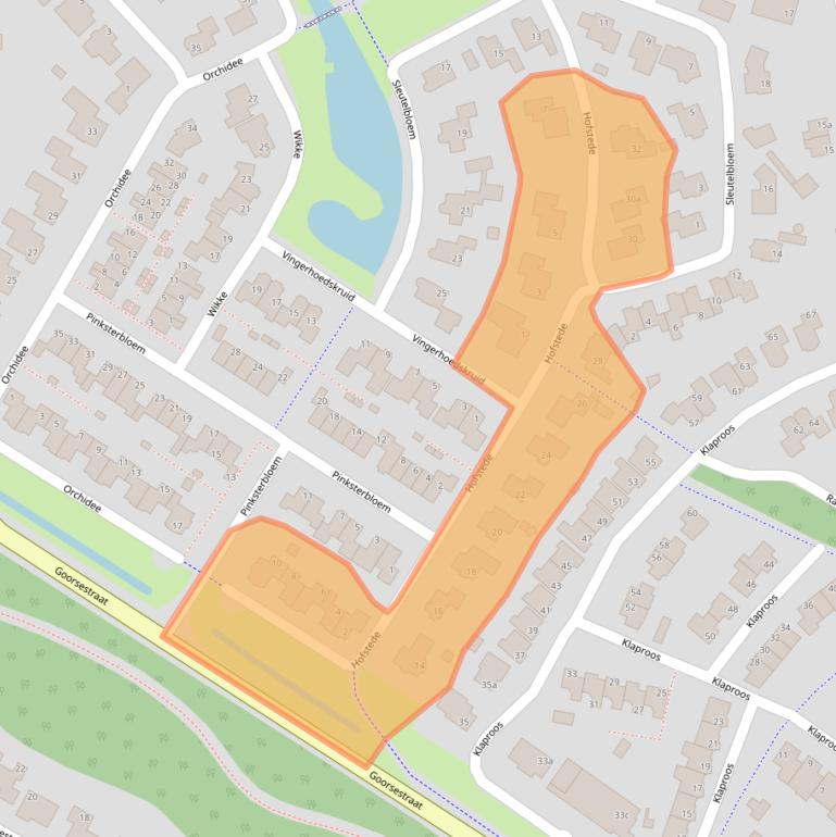 Kaart van postcodegebied 7483BC.