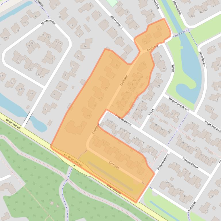 Kaart van postcodegebied 7483BE.