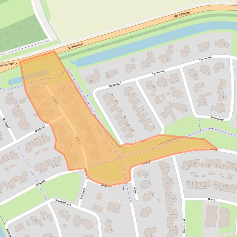 Kaart van postcodegebied 7483BN.