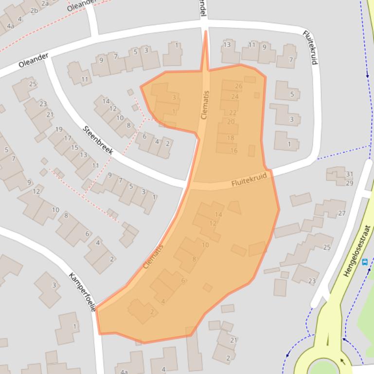 Kaart van postcodegebied 7483CR.