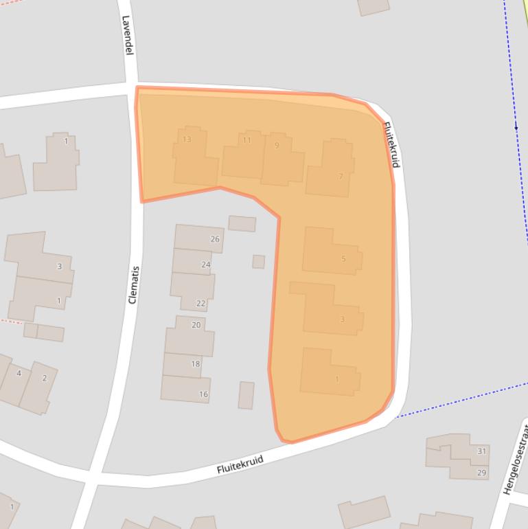 Kaart van postcodegebied 7483CS.